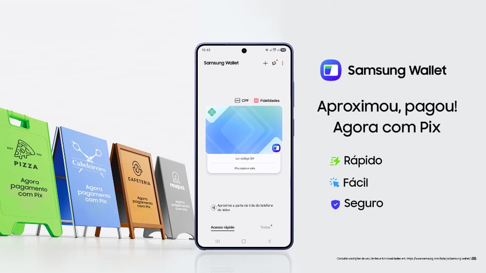 Samsung Wallet lança Pix por aproximação no Brasil